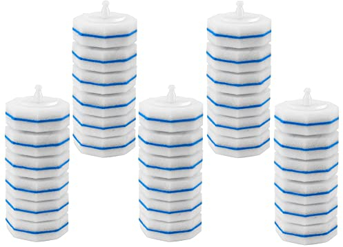Nudiuhis Disposable Toilet Cleaning System Disposable Toilet Flushable Refill Brush Flushable Refills Toilet Wand Refills 30Pcs