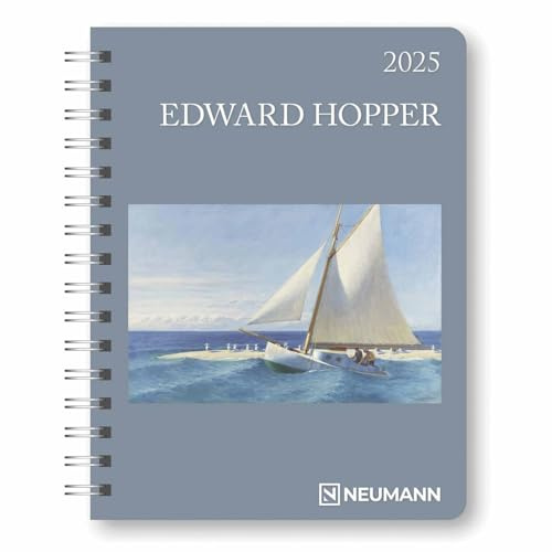 N NEUMANNVERLAGE - Edward Hopper 2025 Diary, 16,5x21,6cm, Taschenkalender mit zwölf Bildseiten und Notizseiten, herausnehmbaren Planer, Jahres- und ... und internationales Kalendarium: Diary