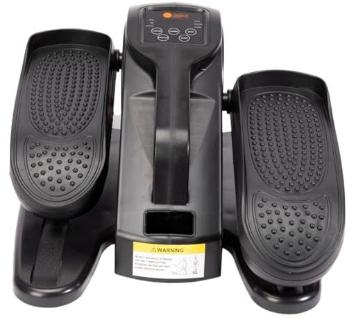 Pedalier eléctrico, Mini Elíptica, pedaleador elíptico portátil, Pantalla Led, Mando a Distancia Pedalera elíptica portátil para Realizar Gimnasia pasiva o Activa. (Negro)