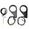 Clignotants LED, Indicateurs Ambre, Feux de Jour Blancs, Fourche 39-41 Mm pour Moto, VTT, Véhicules Tout-terrain (Boîtier noir)