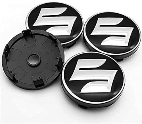4 Stück Radnabenkappen für Suzuki Swift Sport SX4 54mm, Felgendeckel Felgenkappen Nabenkappen Nabendeckel Radnabenabdeckung Radnabendeckel Reifen Felgen,Black