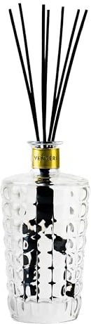 Venteri Raumduft Aswad 500ml, Luxuriöses Raumduft Diffuser Set, Würziger und Orientalischer Duft, Inklusive 8 Duftstäbchen in Einem Glas Diffusor, Lufterfrischer für - Diamond Collection