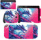 playvital Adesivo Skin Protettiva per Nintendo Switch OLED,Decal Sticker Vinile per Nintendo Switch OLED Console&Joycon&Dock&Grip-Drago al Neon