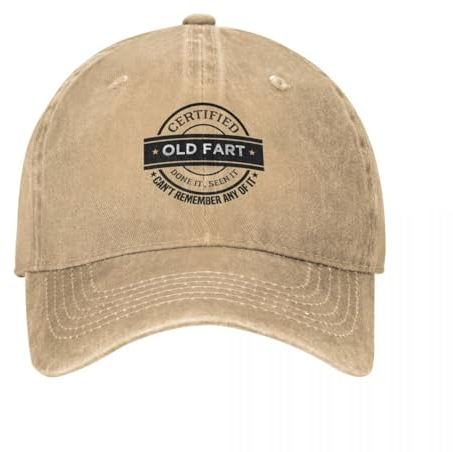 WVVCXCC Baseballkappe Unisex und modisch Zertifizierter Alter Furz Done It Seen It Can't Remember Anything of It Lustiges sarkastisches für pensionierte alte Leute Cowboyhut Sport Outdoor-Geschenke