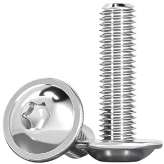 Drenky Vis Torx 20 Pièces, M4x25mm Vis à Tête Plate Avec Collerette ISO 7380-2 Vis à Collerette Inox A2 V2A Vis à Tête Plate Avec Rondelle, Filetage Complet