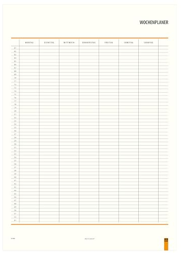 MEYCARD - A2H WEEK Wochenkalender für die Wand, Hochformat DIN A2, Jahresplaner, gerollt in stabiler Hülse