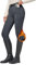 WILLIT Pantaloni da equitazione da donna, invernali, foderati, in pile, con inserti completi, per equitazione, allenamento termico, con tasche, passanti per cintura, grigio scuro, XS