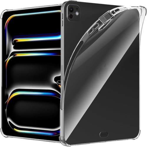 MOBISTAR Clear Case for iPad Pro 13 Inch M4 2024 (A2925/A2926/A3007), Case with Soft TPU Reinforced Corner, Shockproof Cover for iPad Pro 13'' Clear