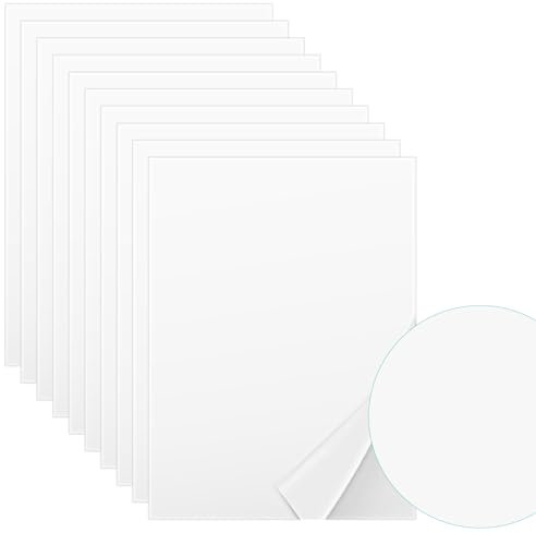 Bremorou 10 Pcs Iron On Adhesive Sheets A4 Size Fusible Double-Sided Heat Melt Fabric Glue Sheet Press-On Patch Iron On Tape Heat Melt Fabric Glue Sheet Permanent Fusible Adhesive Sheets
