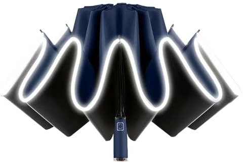 WEQTYSAB Auto Regenschirm, für BMW 7er G11 G12 2016-2022 Sturmfest Reise Winddichte Auf-Zu-Automatik Taschenschirm Tragbarer Taschenschirm,C