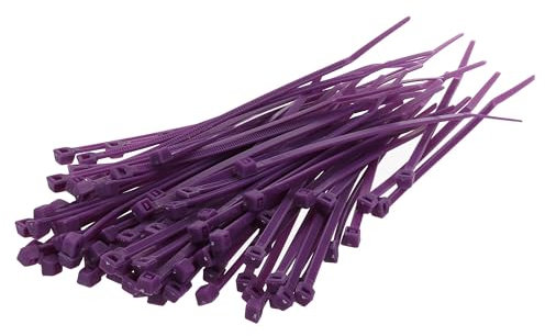 100 Stück Kalitec Kabelbinder Lila 100mm x 2,5mm I Kabelbinder uv-beständig I lila Kabelbinder I Kabelbinder Set lila I 100 mm lange Kabelbinder I 8 kg Zugfestigkeit