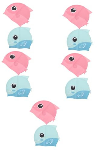 POPETPOP 10 Pièces Bonnet De Bain Bonnets De Bain Enfants Chapeau De Piscine Adorables Bonnets De Bain pour Tout-Petits Couvre-Chef De Natation Nager Chapeau De Bain Drôle Gel De Silice