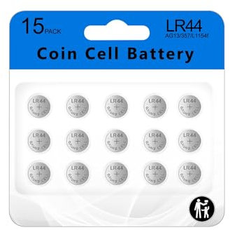 Cotchear AG13 LR44 Batterien, hohe Kapazität, AG13-Batterien, L1154 Batterien, 1,5 V, G13, 357, 303, SR44, LR1154, Knopfbatterien, 15 Stück