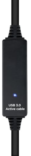 Brightium Cable USB 3.0 de prolongación con amplificador, tipo A macho a A hembra, 15 metros de longitud. Ideal para extender conexiones sin perder calidad de señal.