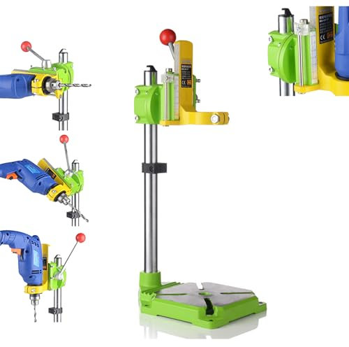 VoOqo Bohrmaschinenständer, Tischbohrmaschinenständer, um 90° drehbarer Fester Rahmen und einstellbare Bohrtiefe, 38–42 mm Bohrständer für elektrische Bohrmaschinen, Heimwerkerwerkzeug
