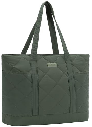 VX VONXURY Borsa Tote Donna, Borsa Porta PC per 15.6 Pollici Grande Borsa da Lavoro con Multiple Tasche per Università Borsa a Spalla per Scuola Viaggio Palestra Bagno