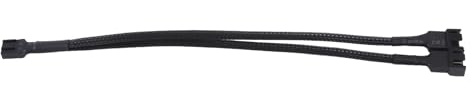 Asuinxurr 1 Bis 2 Poliges Geflochtenes Kabel Y Splitter 3/4 Pin PWM Stecker LüFter Computer PC PC LüFter VerläNgerungs Adapter Kabel