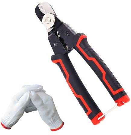 Cable Cutters,High Hardness Precision Wire Strippers with Safety Lock,Electrician Tools with Anti-Slip Ergonomic Handle,Multi-Function Nippers for Cutting Stripping Peeling Breaking Cables up to 11mm