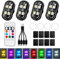 Pixelure Kabellose LED Lichter Autos,8 Farben Drone Light, Antikollisionslichter Strobe Wasserdicht Auto Blitzlicht mit Fernbedienung, USB-Aufladung für RC-Auto,Motorrad, Drohne,Fahrrad(4PCS)