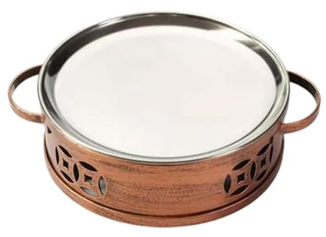 Folpus Scaldavivande a forma di pentola asciutta, teglia da forno, scaldavivande per eventi, feste e festività, 20 Cm X 6.2 Cm