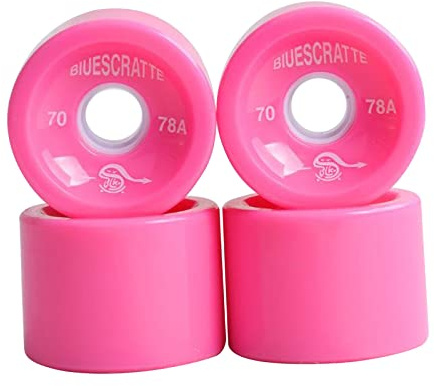 4 x 78A PU-Räder für Skateboard, Longboard, 70 mm x 51 mm, Rollen für Street Park, unebene Böden, Rollen, Skateboarding
