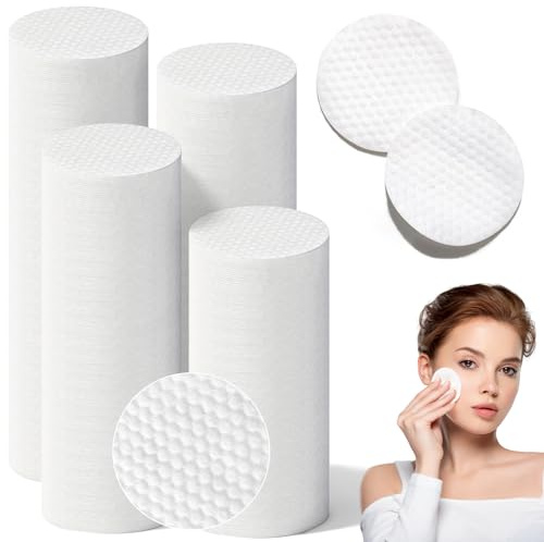 Cotton Wool Pads, 1200Pcs Round Cotton Pads 100% Gentle Cotton Wool Makeup Remover Pads for Face Nails Daily Cleansing, Toning & Moisturising