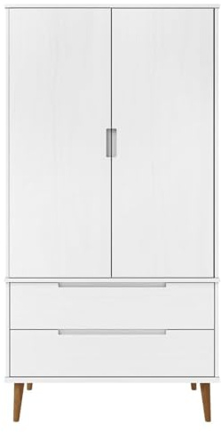 Fasba Scandinavian Design Wooden Wardrobe with UV Varnish & Large Storage Space - Pine Wood Model350523