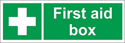 Indigos UG Aufkleber First aid Zeichens First aid box safety Zeichen - 150mmx50mm