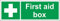 Indigos UG Aufkleber First aid Zeichens First aid box safety Zeichen - 150mmx50mm