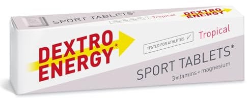 Dextro Energy Sport Tablets - 24er Pack - Mit Magnesium und Vitamine (B1, B6, C) und Energie Booster mit Kohlenhydraten - Praktisch verpackt und vegan