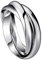 OIDEA Unisex Ring Halskette Silber: Herren Damen Wickelring aus Edelstahl mit O Kette Bandring Ehering Trauring Hochzeit Engagement Geschenk für Männer Frauen Mädchen Junge Größe 64