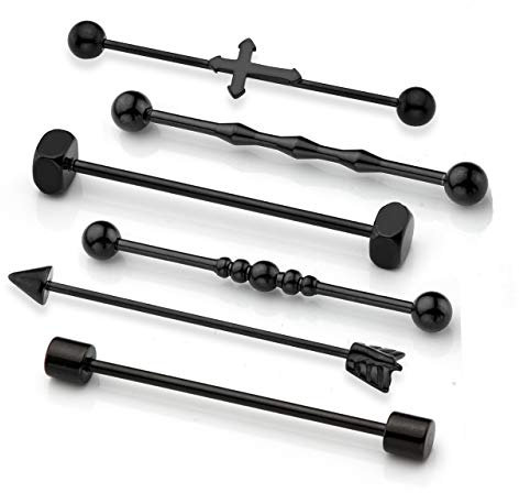 PiercingJ ak Lot de 10 boucles d'oreilles à tige en acier inoxydable pour homme et femme avec zircones cubiques pour piercing nasal, tragus, hélix, corps, Acier inoxydable