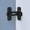 YUM Black 90 Degree Stainless Steel Latch Large Dedicated Door Lock Barn Door Right Angle Lock Flip Door Lock Curved Door Buckle