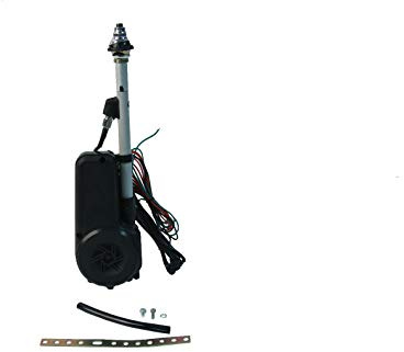 URO Parts AUTA2050 Power Antenna Kit, Universal Power Antenna with Chrome Mast; includes mounting hardware and electrical connectors; Can be installed on vehicles with 0-30 degree body slopes