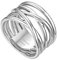Flongo Damenring Frauen Ringe Ring BFF Midi-Ringe, Blogger Fingerknöchel Stapeln Ringe Silber mit Gekreuzt Design Größe 54