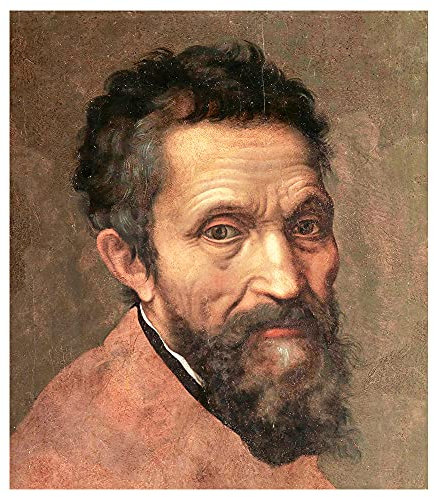 Legendarte - Kunstdruck auf Leinwand - Porträt von Michelangelo von Daniele da Volterra - Wanddeko, Canvas cm. 50x60