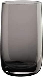 EKM Living ASA Longdrinkglas, grau COLORED D. 8 cm, H. 13 cm, 0,4 l. 53503009 ! Vorteilsset beinhaltet 2 x den genannten Artikel und Set mit 4 Edelstahl Strohhalme