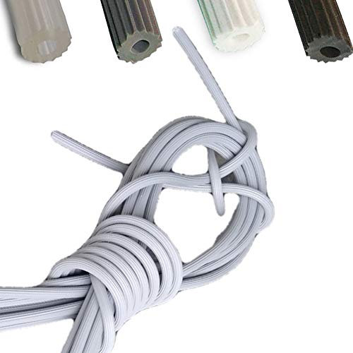 Keder Gummischnur 6,2mm für Fliegengitter aus PVC Grau rund für Spannrahmen als Kederband Kedergummi Schnur Ersatzteil Zubehör (25m, Grau 6,2mm)