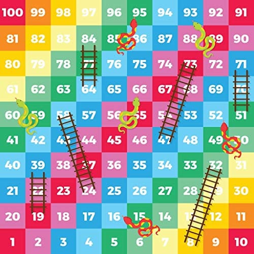 Snakes and Ladders Giant Floor Mat, Play Mat, Floor Covering - 160cm x 160cm