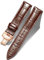 BINLUN Leder Uhrenarmband Lederarmband Ersatz Uhrenarmbänder für Herren Damen mit Silber/Gold/Roségold Schmetterling Faltschließe 12-24mm(12mm Braun-Roségold Schnalle)