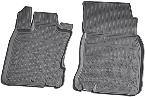 Recambo 3D Gummi Fußmatten kompatibel für Nissan Qashqai J11 | ab 2014> | Auto Gummimatten | Passgenau | mit Rand | schwarz | vorne