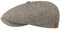 Stetson Hatteras Seide Schirmmütze Damen/Herren - Ballonmütze aus Seide - Flatcap mit Sonnenschutz UV 40+ - Schiebermütze mit Fischgratmuster - Schirmmütze Sommer/Winter beige-schwarz 64 cm