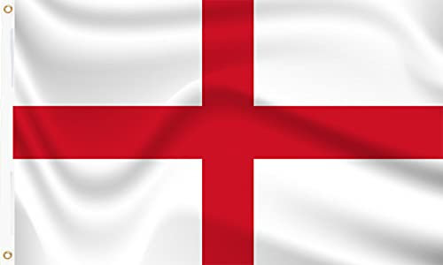 England Flag St George Cross White and Red Large National Country Football Rugby Sports Euros Teams (90cm x 150cm)