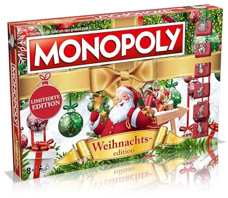 Winning Moves - Monopoly - Weihnachtsedition - Mit Schneemann, Rentier und weiteren Figuren - Alter 8+ - Deutsch