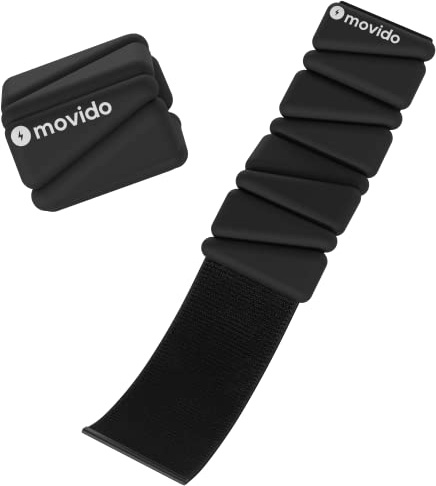 Movido Handgelenk- und Knöchelgewichte | je 0,5 kg (2 pro Set) | verstellbare Workout-Gewichte für Damen und Herren | perfekt für Yoga, Walking, Pilates, Wandern, Aerobic, Bewegung