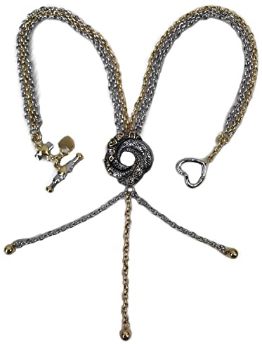 thecostumebase 007 Collana algerina Loveknot Vesper Lynd Casino Royale Accessori nodo d'amore, metallico, taglia unica, Misura unica, Acciaio inossidabile