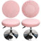 HuaLiSiJi Hockerbezug Rund Rosa 30-40cm, Luxuriöser Stoff, Rund Dehnbar Knitterfrei Waschbar Staubdicht Hocker Bezug (2 PCS Rosa)