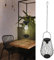 Cepewa LED Solarlampe | schwarz 16,5x70cm Eisen Kunststoff | Gartenleuchte Outdoorlampe (1 x Solar-Hängelampe Strebe)
