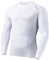 SURFEASY Men's Rash Vest Swim Shirts, Quick Drying Rash Guard Swimming Surfing Rash Tops Shirts T-Shirt Long Sleeve(White,M)