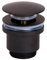 IMEX - Valvula de Click Clack Apta para lavabos y bides, Desagüe Lavabo Fácil instalación Tapones de Desagüe Lavabo, Universal con o sin Rebosadero, Pop-Up Negro Mate - VCC008